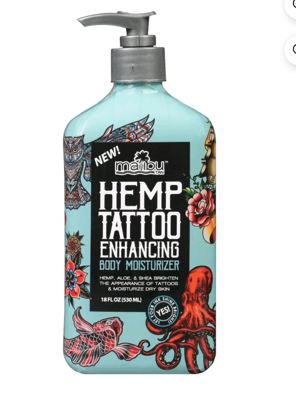 Malibu Tan Hemp Tattoo Enhancing Body Moisturizer - Aqua